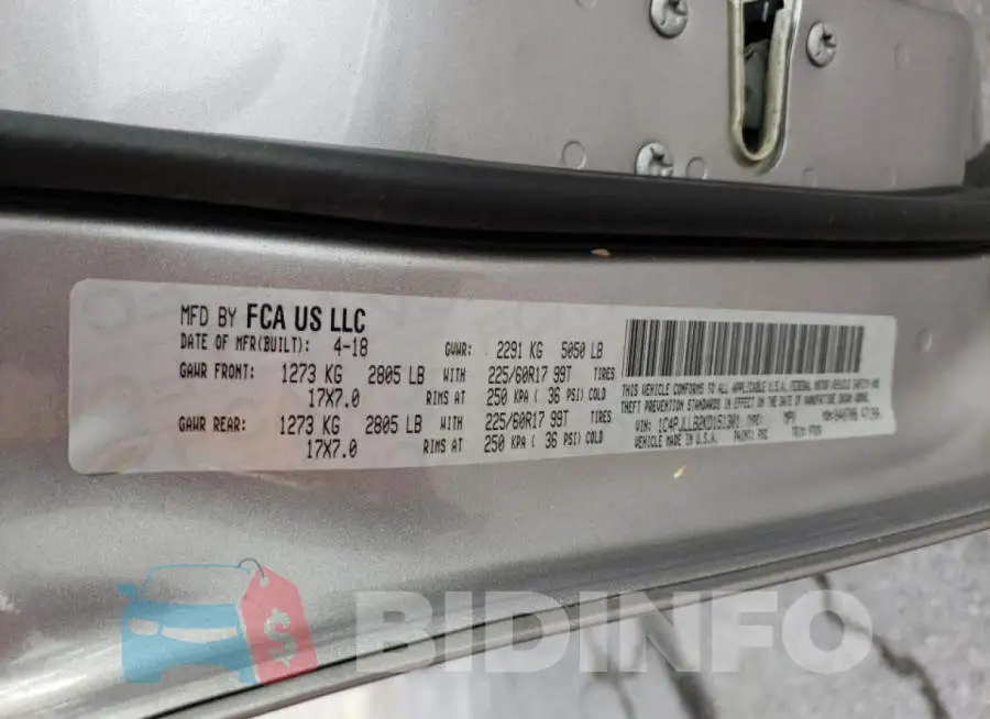 1C4PJLLB2KD151301 Photo# 10