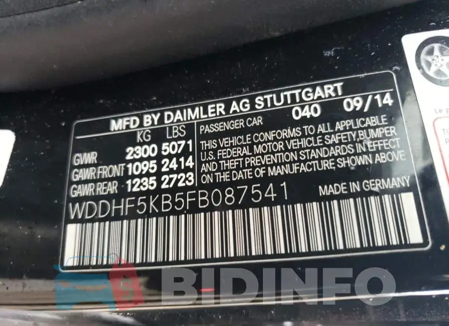 WDDHF5KB5FB087541 Photo# 12