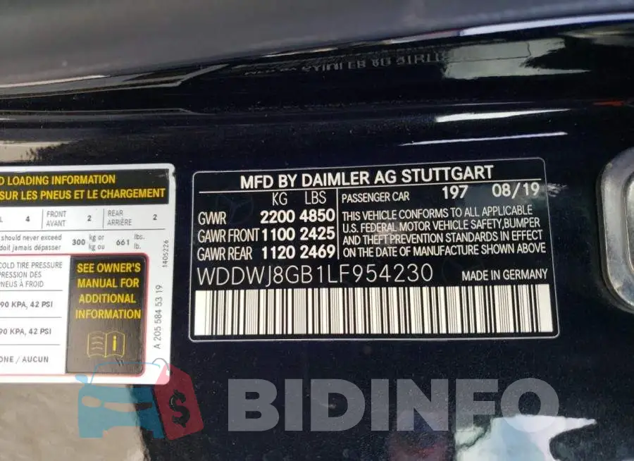 WDDWJ8GB1LF954230 Photo# 12