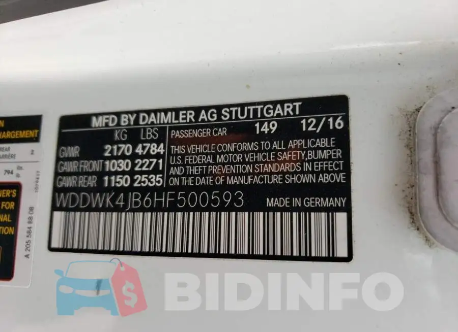 WDDWK4JB6HF500593 Photo# 12