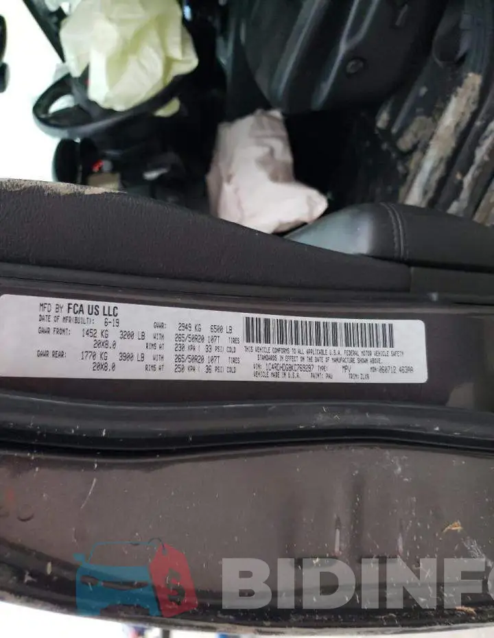 1C4RDHDG8KC769297 Photo# 12