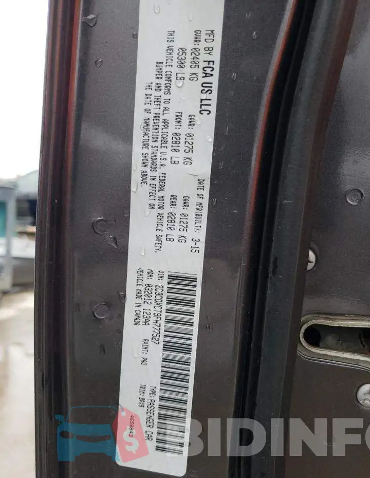 2C3CDXCT9FH777527 Photo# 13
