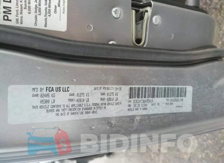 2C3CDXCT9GH355419 Photo# 13