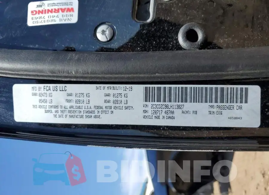 2C3CDZC96LH113827 Photo# 12