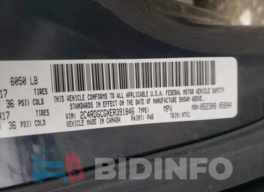 2C4RDGCGXER391846 Photo# 13