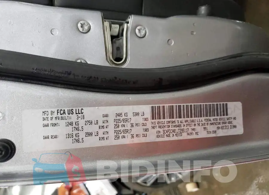 3C4PDCAB1JT295117 Photo# 14