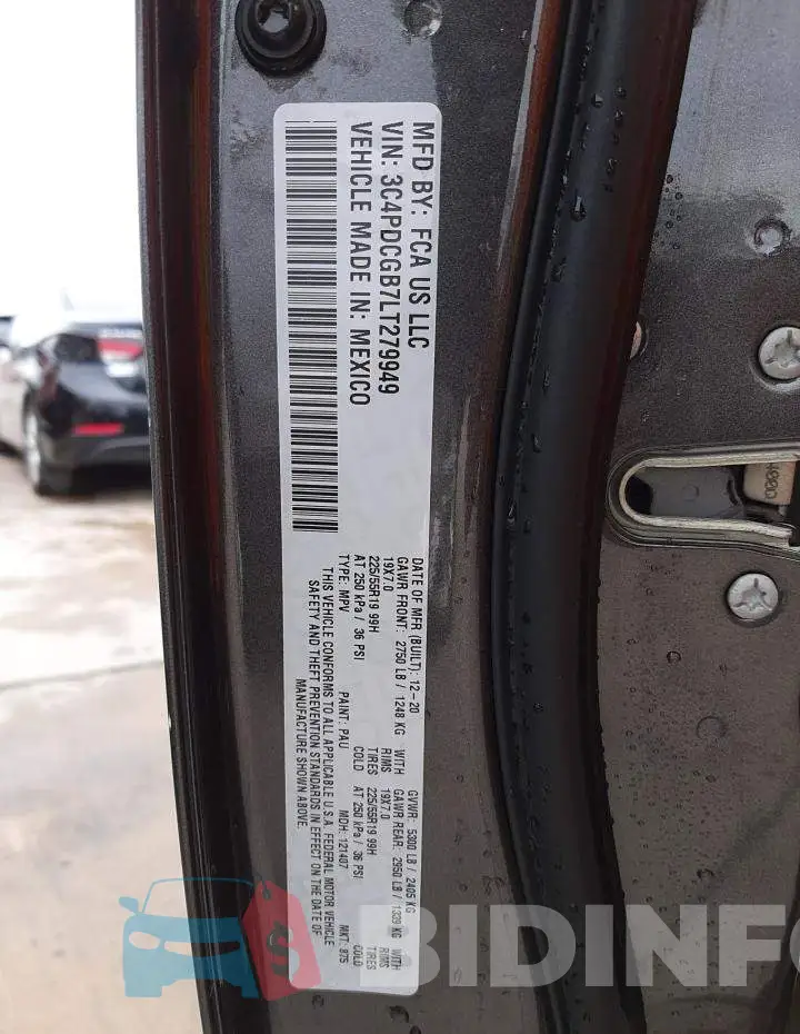 3C4PDCGB7LT279949 Photo# 14