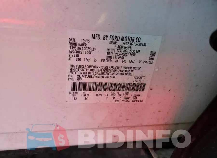 2LMTJ8LP4GBL36728 Photo# 13