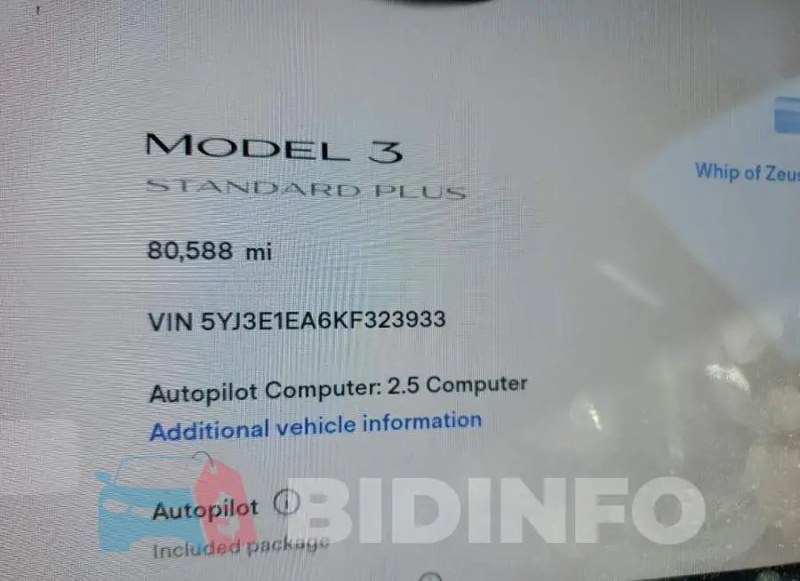 5YJ3E1EA6KF323933 Photo# 9