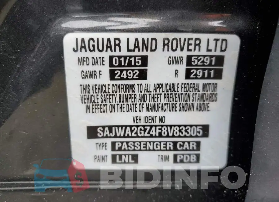 SAJWA2GZ4F8V83305 Photo# 12