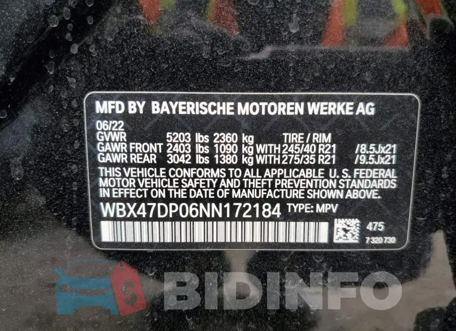 WBX47DP06NN172184 Photo# 13