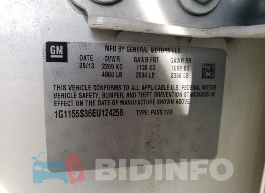 1G1155S36EU124258 Photo# 10