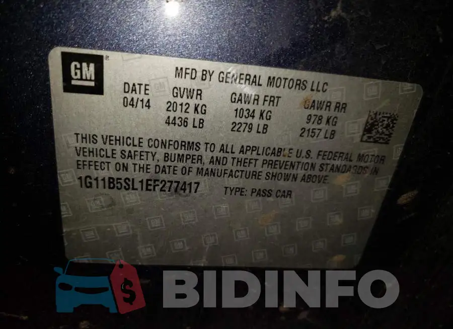1G11B5SL1EF277417 Photo# 13