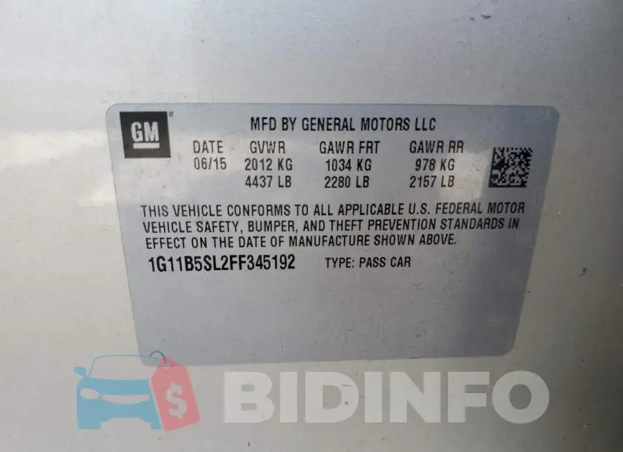 1G11B5SL2FF345192 Photo# 12