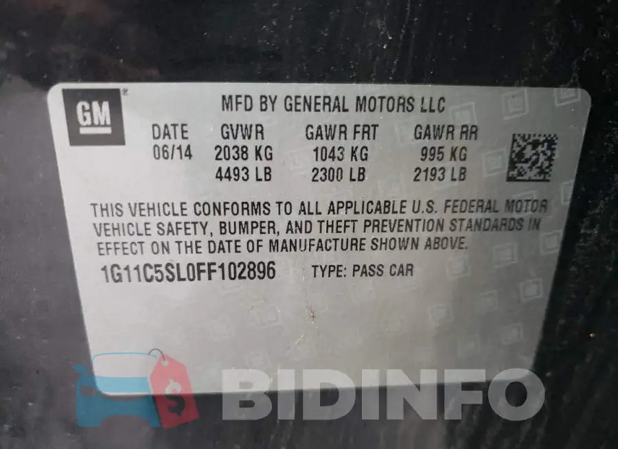 1G11C5SL0FF102896 Photo# 12