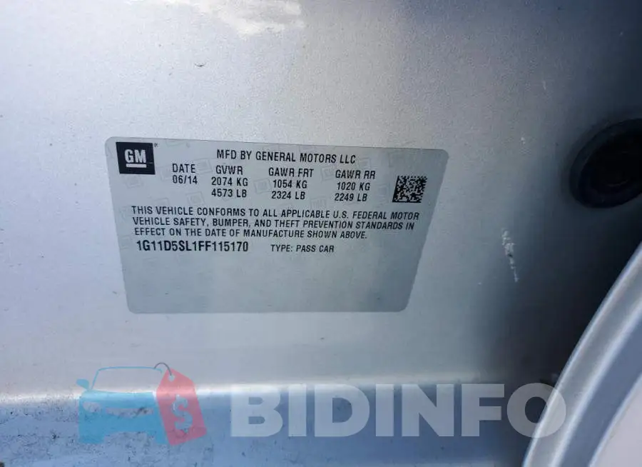 1G11D5SL1FF115170 Photo# 12