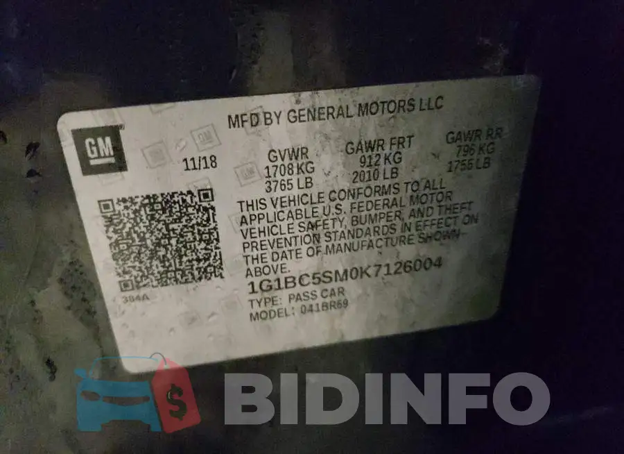 1G1BC5SM0K7126004 Photo# 12
