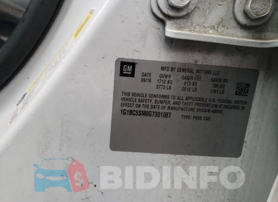 1G1BC5SM8G7301087 Photo# 12