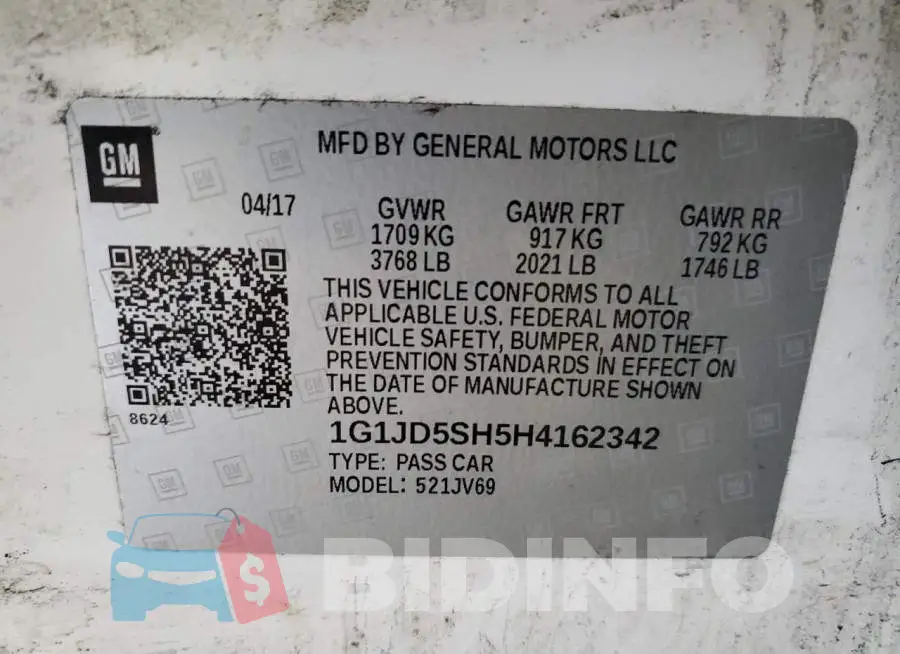 1G1JD5SH5H4162342 Photo# 12