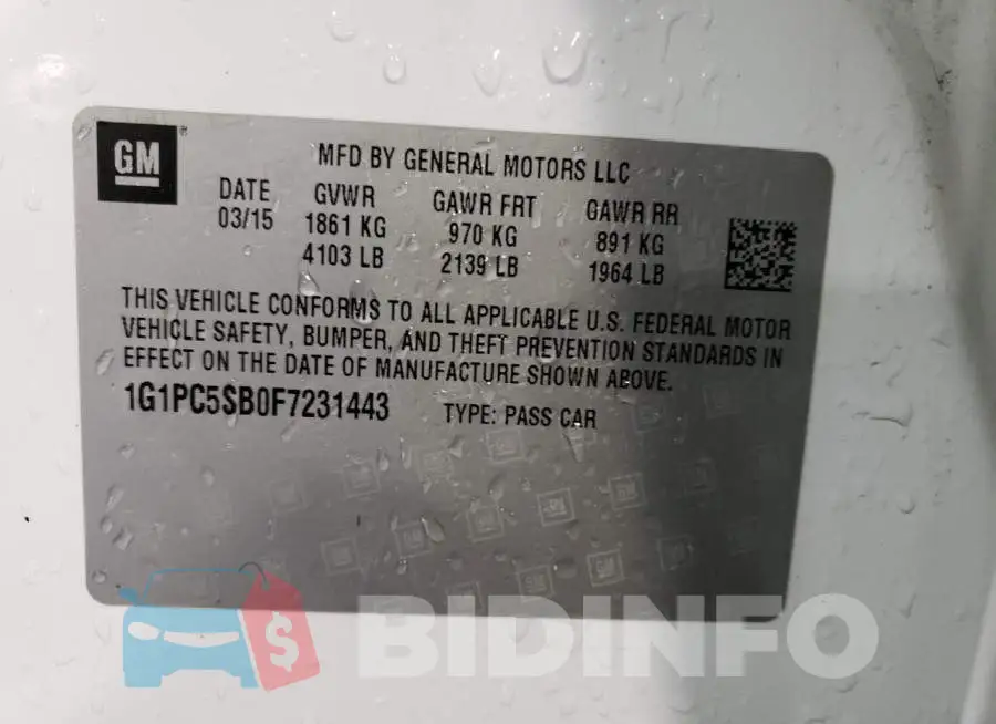 1G1PC5SB0F7231443 Photo# 13