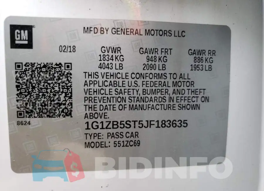1G1ZB5ST5JF183635 Photo# 12