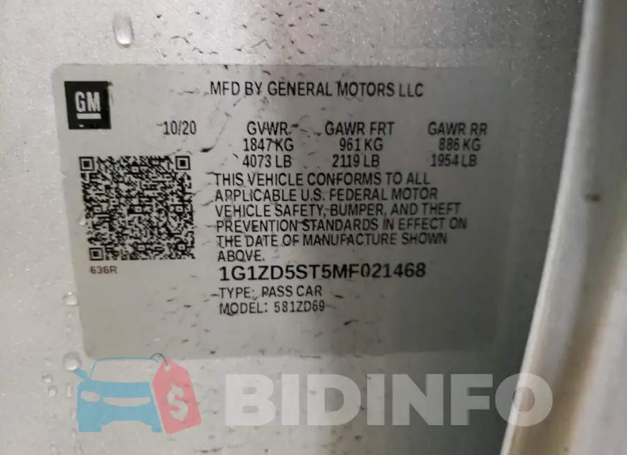 1G1ZD5ST5MF021468 Photo# 12