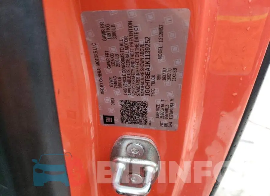 1GCHTBEA1K1139252 Photo# 12