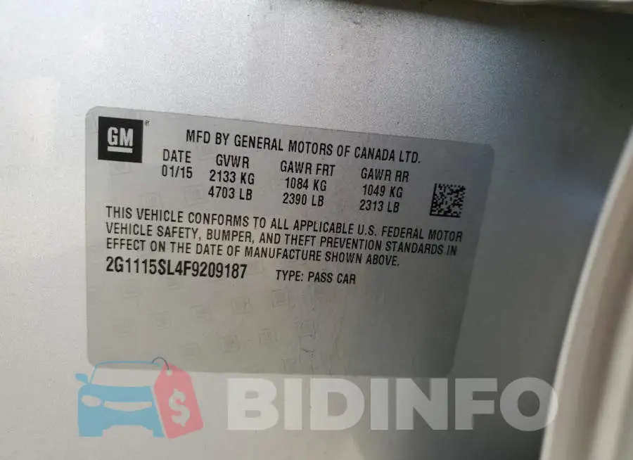 2G1115SL4F9209187 Photo# 12