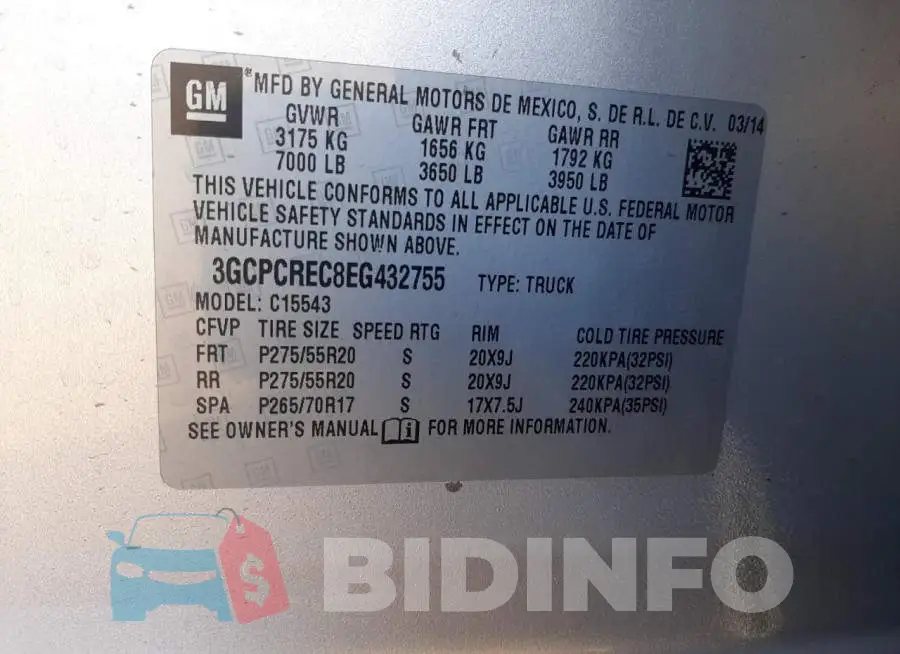 3GCPCREC8EG432755 Photo# 12