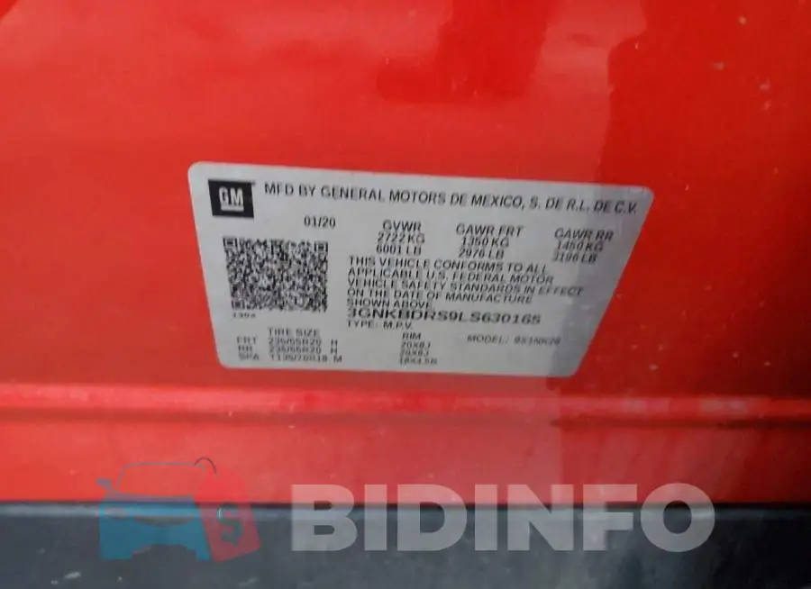 3GNKBDRS9LS630165 Photo# 13