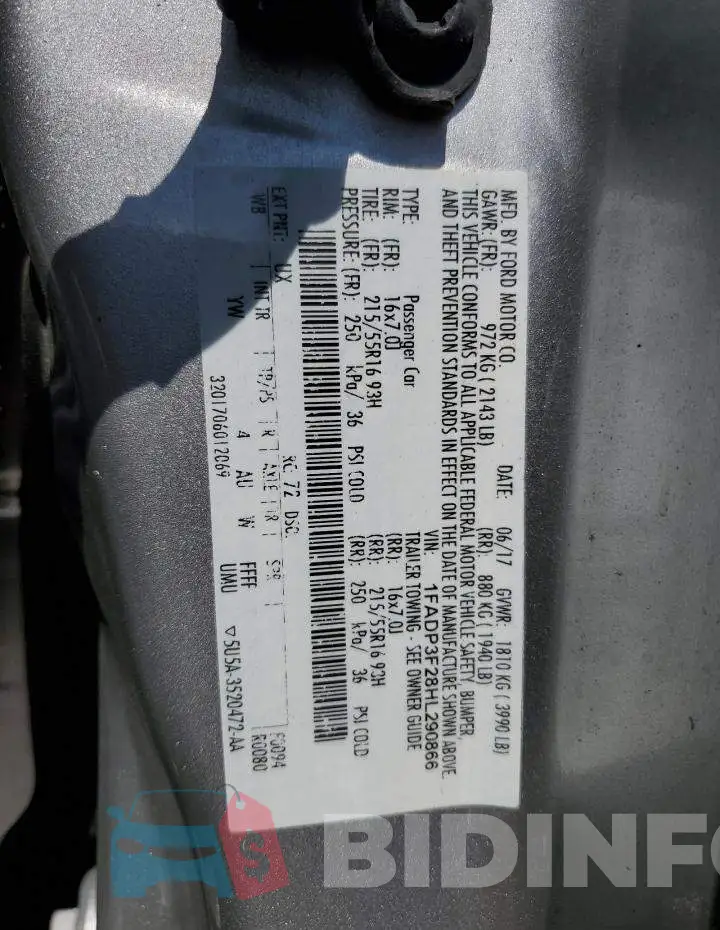 1FADP3F28HL290866 Photo# 13