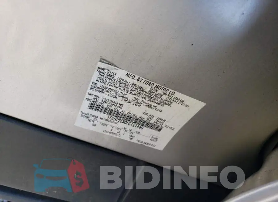 1FAHP2E80FG121660 Photo# 12