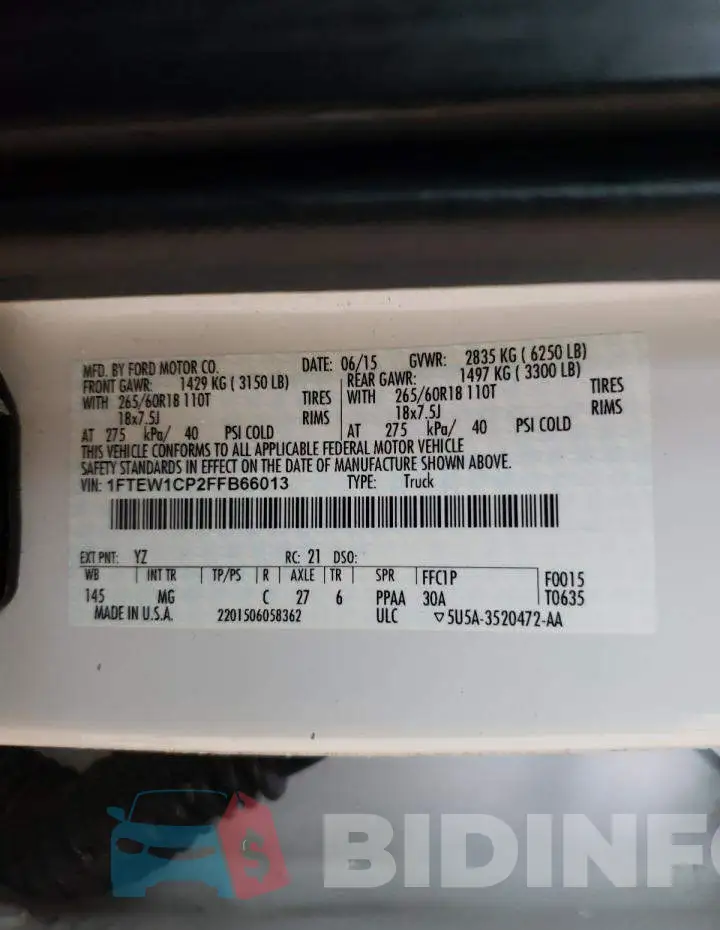 1FTEW1CP2FFB66013 Photo# 12