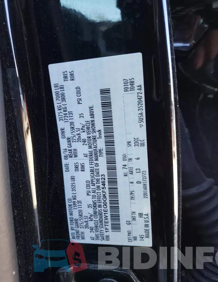 1FTEW1EG0GKF54623 Photo# 12