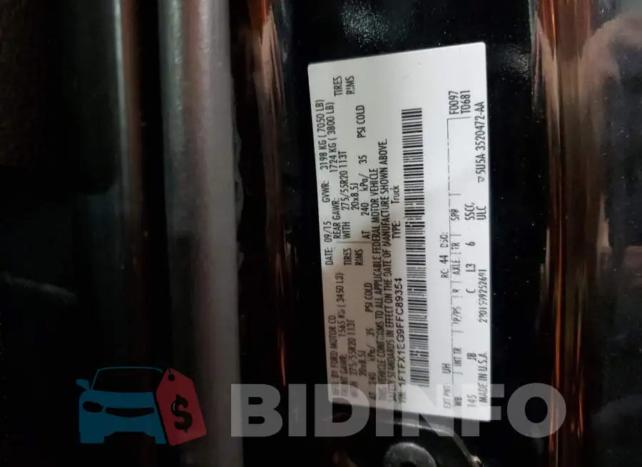 1FTFX1EG9FFC89354 Photo# 12