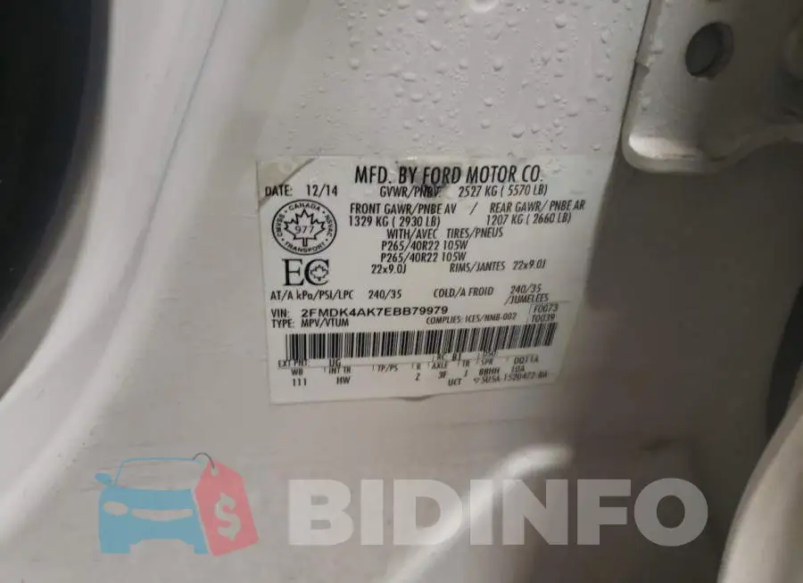 2FMDK4AK7EBB79979 Photo# 12
