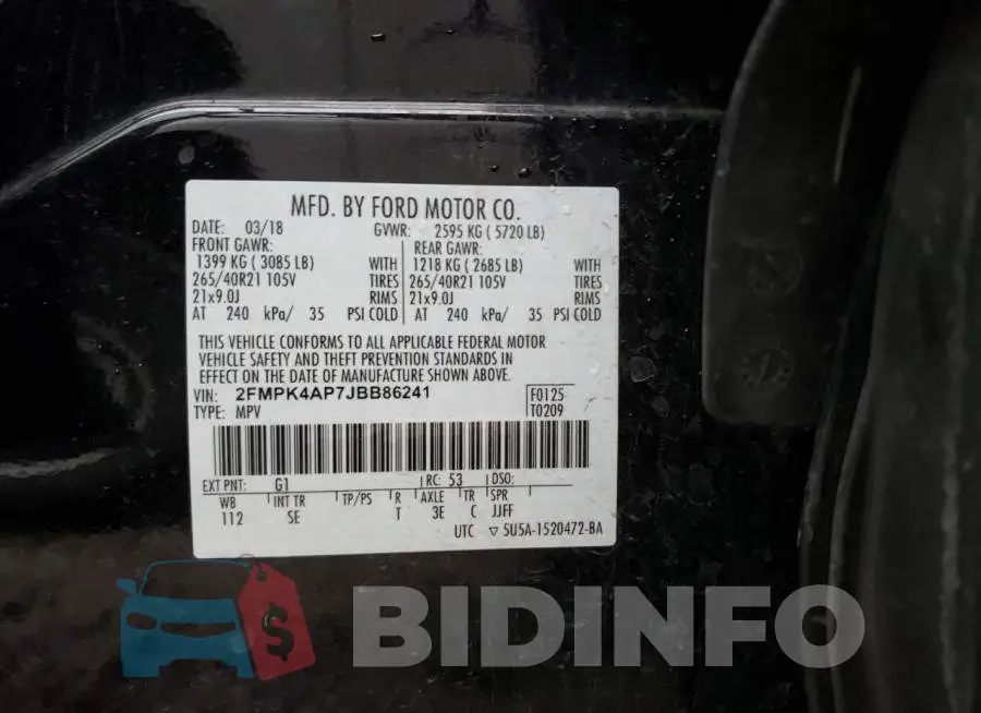 2FMPK4AP7JBB86241 Photo# 13