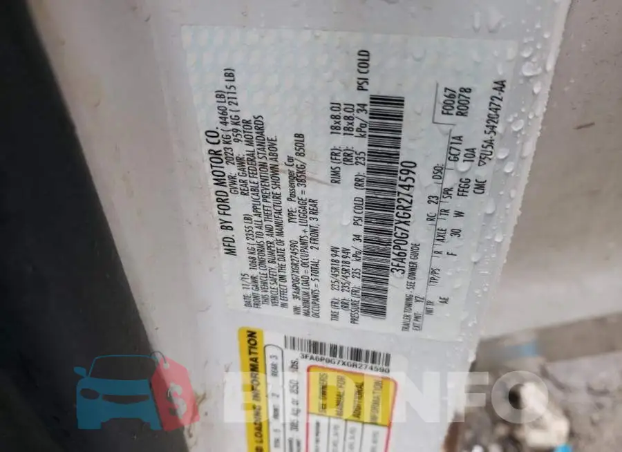 3FA6P0G7XGR274590 Photo# 13