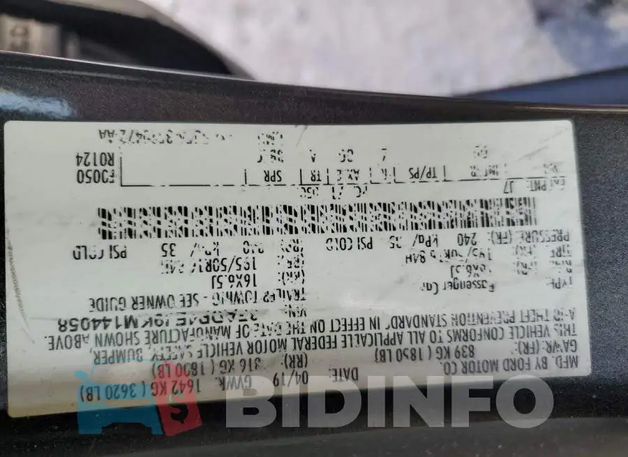 3FADP4EJ9KM144058 Photo# 12