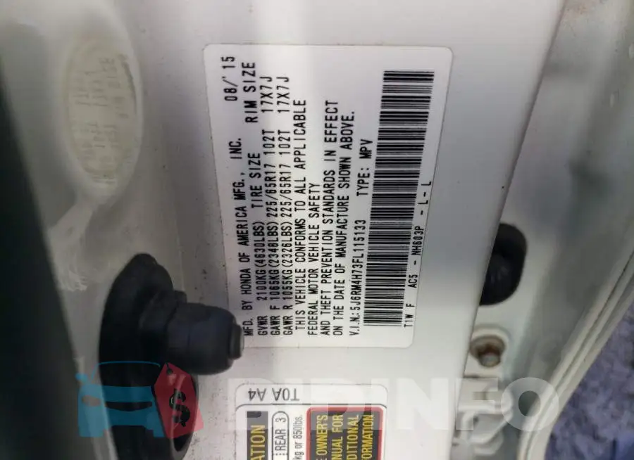 5J6RM4H73FL115133 Photo# 14