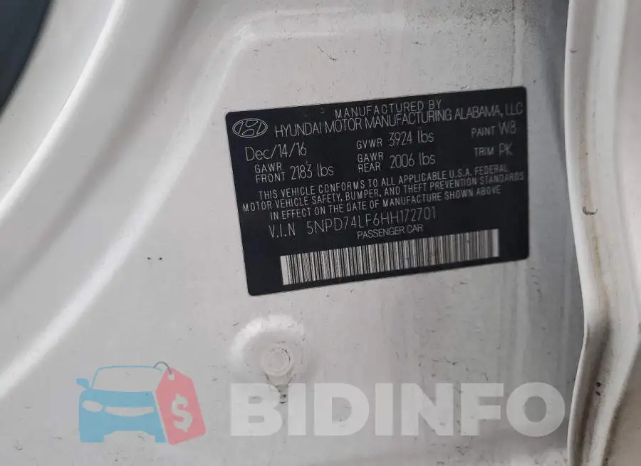 5NPD74LF6HH172701 Photo# 12