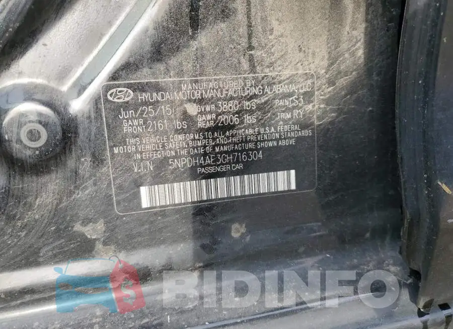 5NPDH4AE3GH716304 Photo# 12