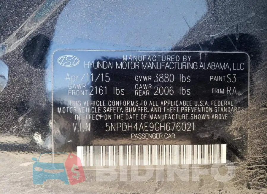 5NPDH4AE9GH676021 Photo# 13