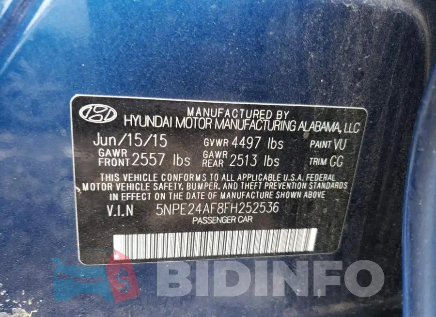 5NPE24AF8FH252536 Photo# 12