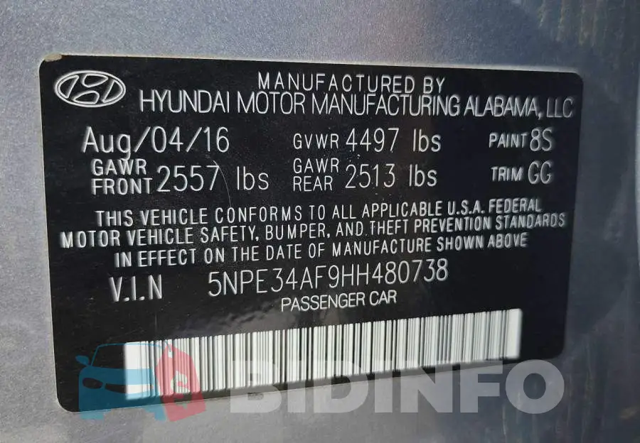 5NPE34AF9HH480738 Photo# 10