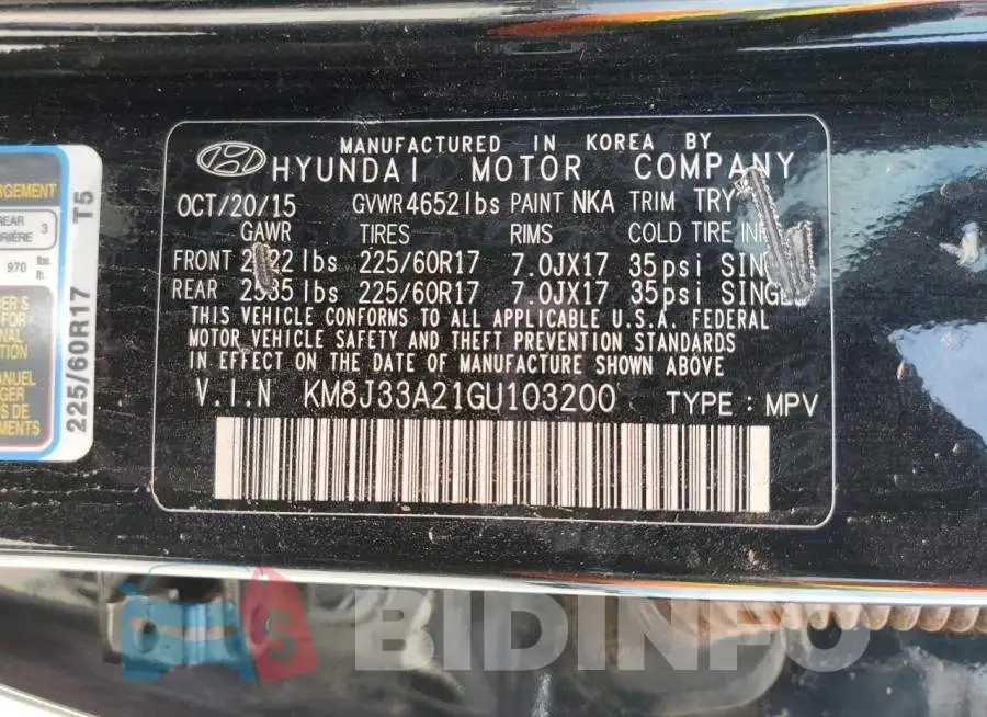 KM8J33A21GU103200 Photo# 13