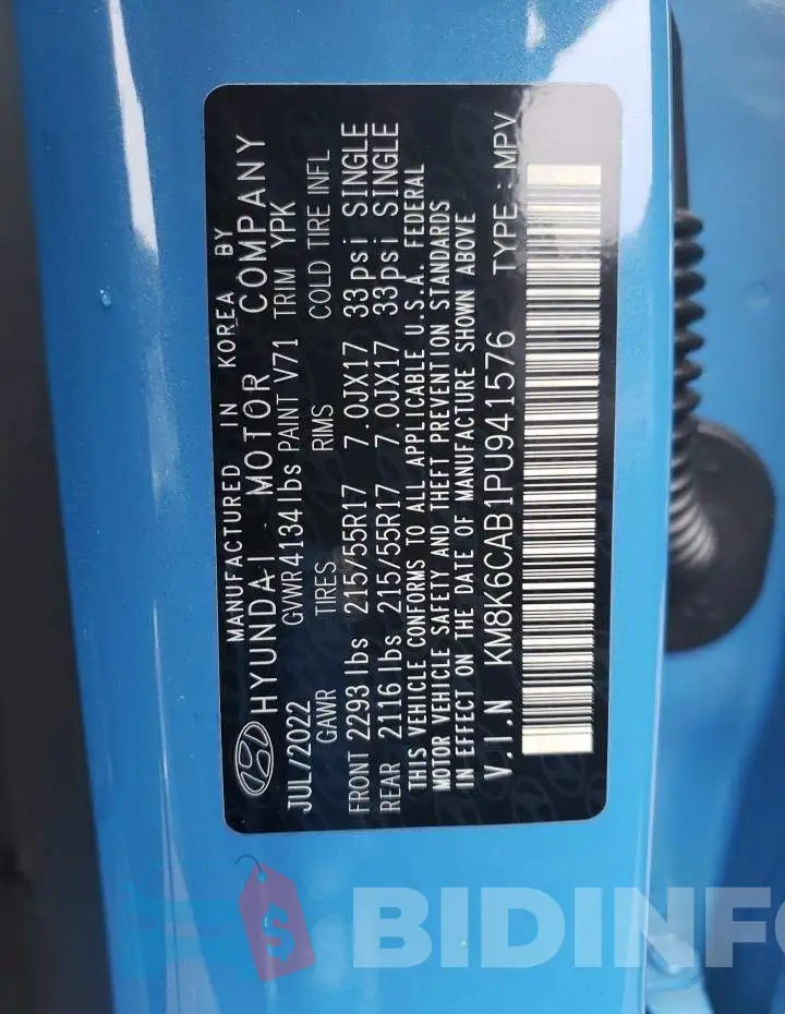 KM8K6CAB1PU941576 Photo# 12