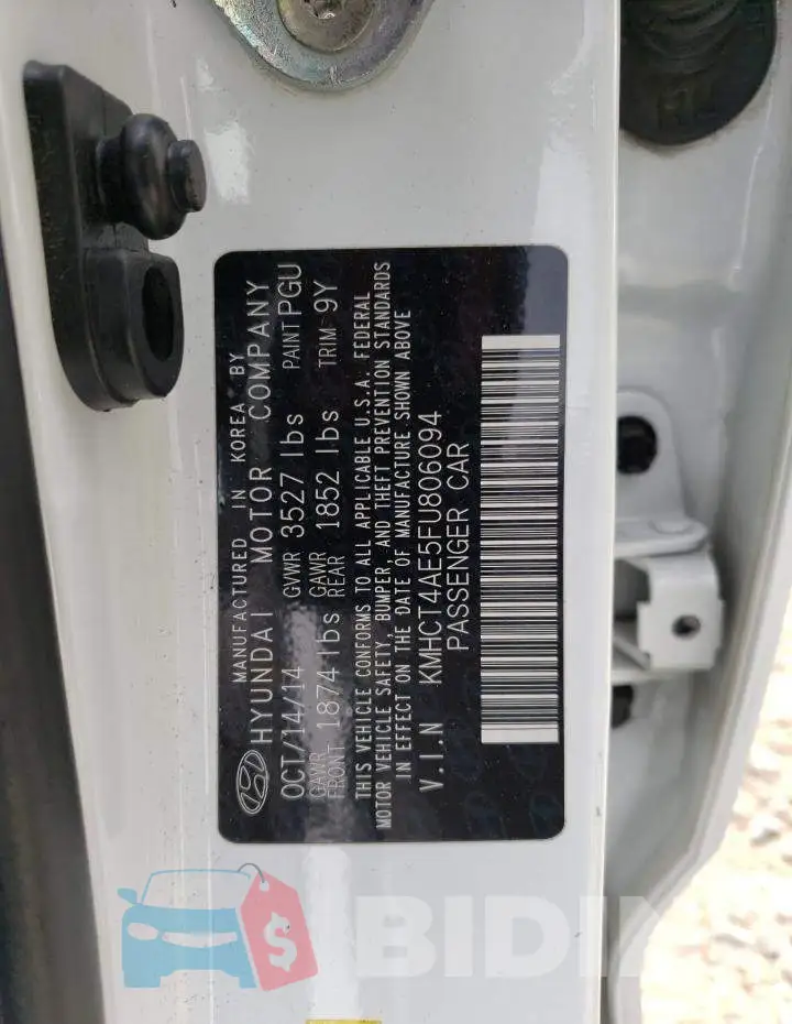 KMHCT4AE5FU806094 Photo# 12