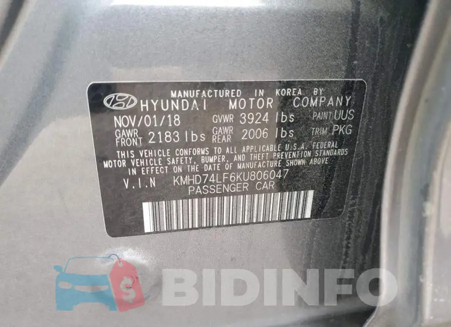 KMHD74LF6KU806047 Photo# 13