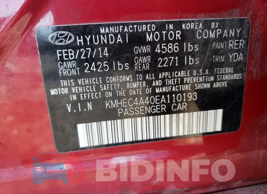 KMHEC4A40EA110193 Photo# 10